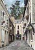Deserted street in Blois - France